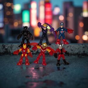 Marvel Playskool Heroes Adventures Captain America Super Jungle Squad Figures B2